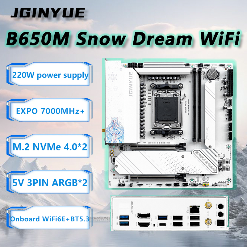 Ddr5 Rgb Ram - Placa base JGINYUE B650M Snow Dream
