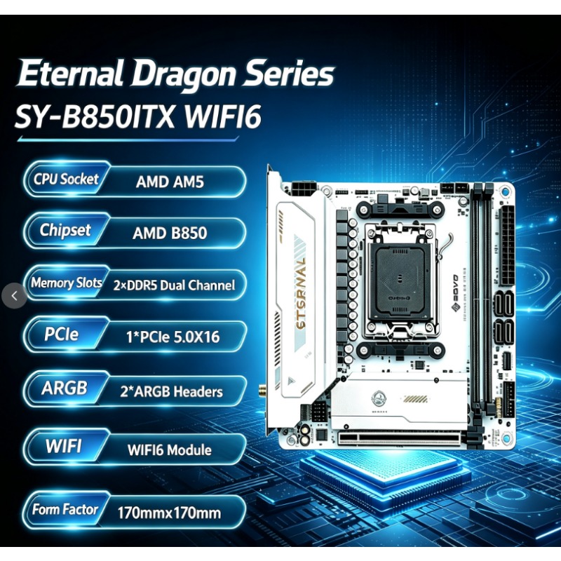 Placa Base SY-B850ITX WIFI6 AM - Ddr5 64Gb reseña y precio